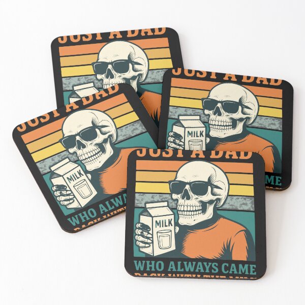 Item preview, Retro Skeleton Dad Milk Retro Sunset designed and sold by Richielocko.