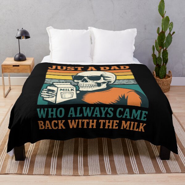 Item preview, Retro Skeleton Dad Milk Retro Sunset designed and sold by Richielocko.