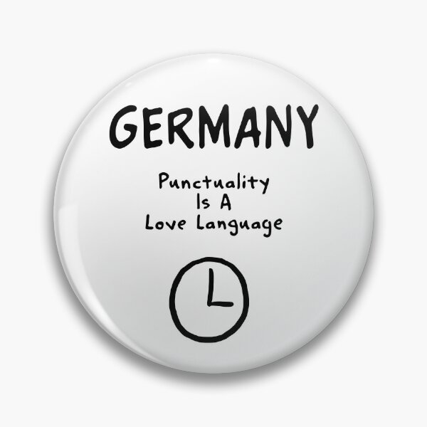 Item preview, Germany Clock Print – Punctuality Is A Love Language, Funny Design designed and sold by MarkedArtPrints.