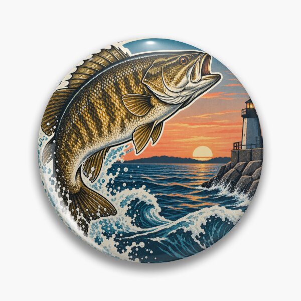 Item preview, Great Lakes Breakwall Smallmouth Sunrise designed and sold by WaynesCave.