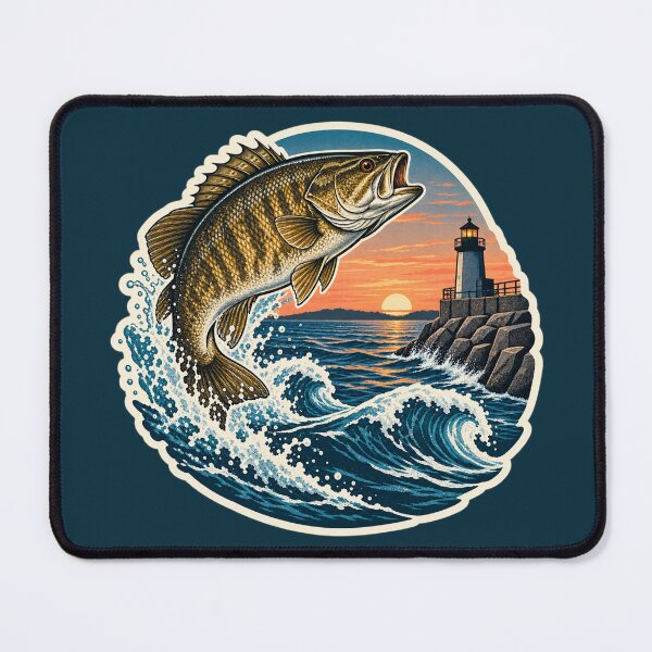 Item preview, Great Lakes Breakwall Smallmouth Sunrise designed and sold by WaynesCave.