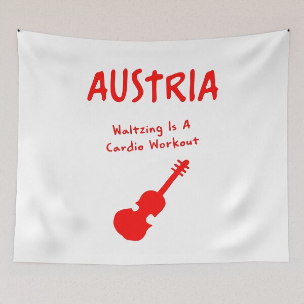 Item preview, Austria Violin Print – Waltzing Is A Cardio Workout, Funny Design designed and sold by MarkedArtPrints.