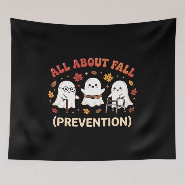 Item preview, All About Fall Prevention Cute Ghost Autumn Leaves Design designed and sold by Dmo3HarkoArt.