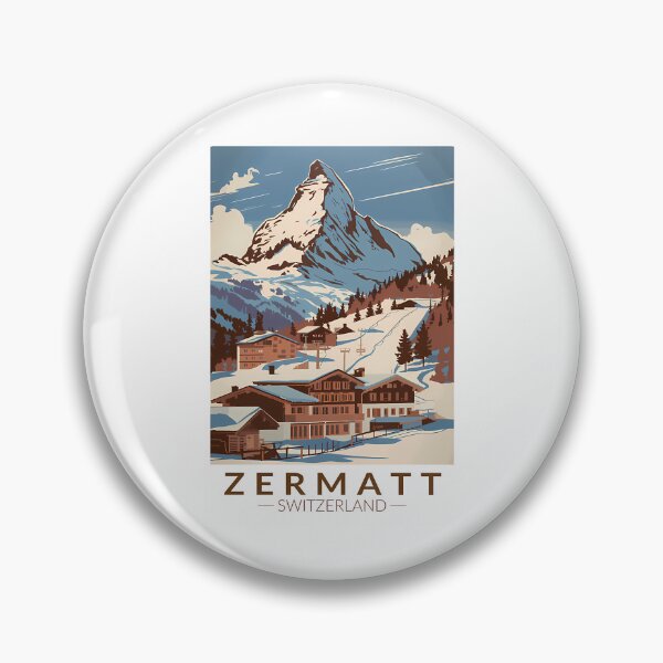 Item preview, Zermatt Switzerland Illustration Travel Art Vintage designed and sold by sailtonfg.