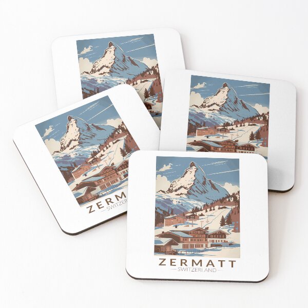 Item preview, Zermatt Switzerland Illustration Travel Art Vintage designed and sold by sailtonfg.