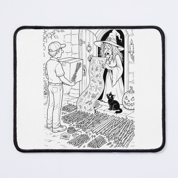 Item preview, Witch Broom Assembly Delivery Disaster Humor designed and sold by ComedyInkFactor.