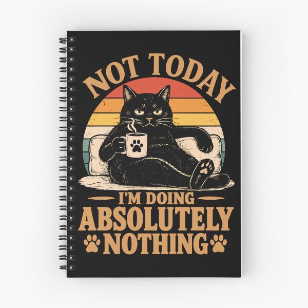 Item preview, Not Today, I'm Doing Absolutely Nothing Funny Sarcastic Cat designed and sold by andre-hollow.