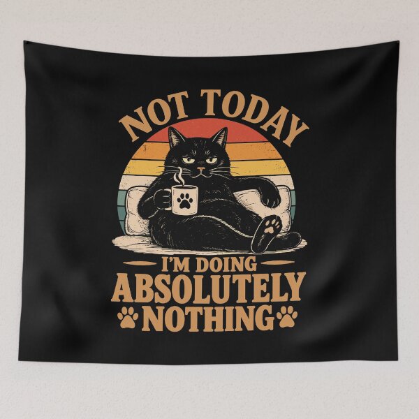 Item preview, Not Today, I'm Doing Absolutely Nothing Funny Sarcastic Cat designed and sold by andre-hollow.