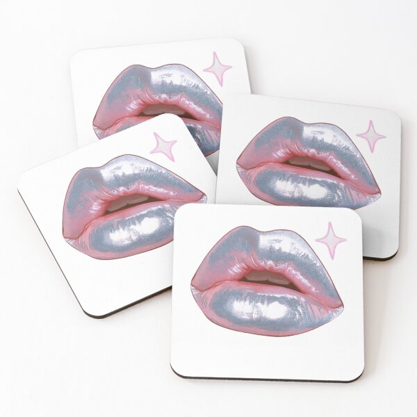 Item preview, Holographic Sparkle Lips Aesthetic Pop Art designed and sold by NicolasGlowArt.