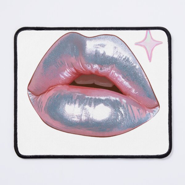 Item preview, Holographic Sparkle Lips Aesthetic Pop Art designed and sold by NicolasGlowArt.
