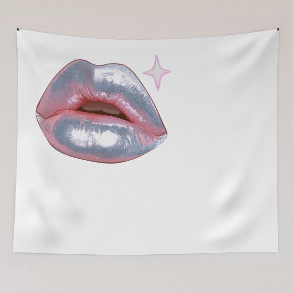 Item preview, Holographic Sparkle Lips Aesthetic Pop Art designed and sold by NicolasGlowArt.