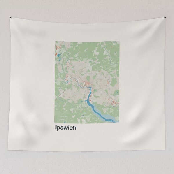 Item preview, Ipswich Minimalistic Map Art designed and sold by MapsNerd.