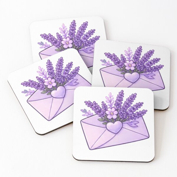 Item preview, Lavender Love Letter – Purple Floral Envelope designed and sold by Kiralemon.