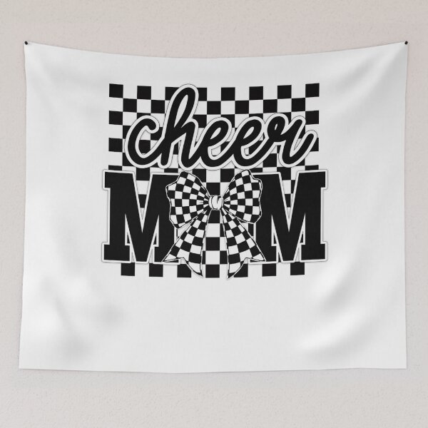 Artikelvorschau, Cheer Mom Coquette Bow Checkered Cheerleader Mom Mothers Day entworfen und verkauft von RileyAngelaShop.