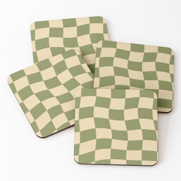 Item preview, Classic Sage Green and Cream Checkerboard Pattern designed and sold by IntelliMindDesigns.
