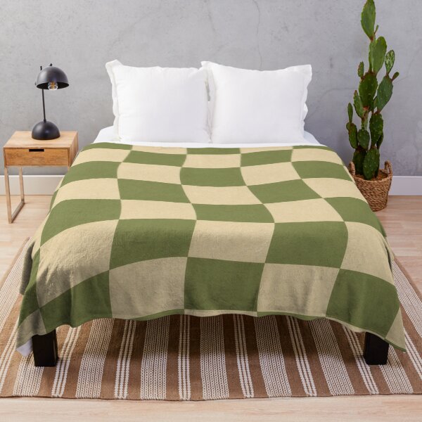 Item preview, Classic Sage Green and Cream Checkerboard Pattern designed and sold by IntelliMindDesigns.