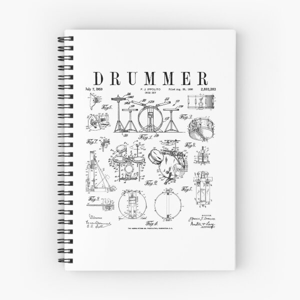 Item preview, Drum Set Kit Patent Drummer Drawing Print designed and sold by Moon7160.