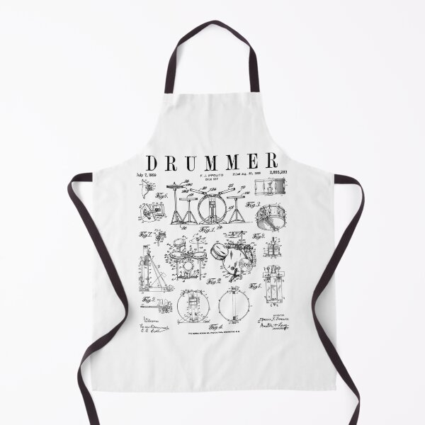 Item preview, Drum Set Kit Patent Drummer Drawing Print designed and sold by Moon7160.