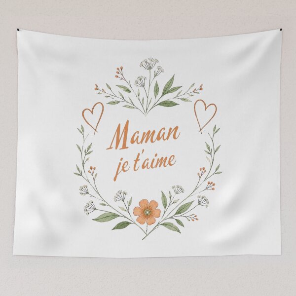 Item preview, Maman Boho Floral Wreath - Mother's Day Watercolor Gift designed and sold by heritage-supply.