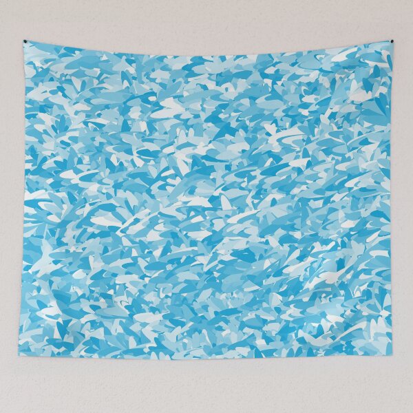 Item preview, Abstract Colorful Blue White Pattern designed and sold by ArtbyDebbieC.