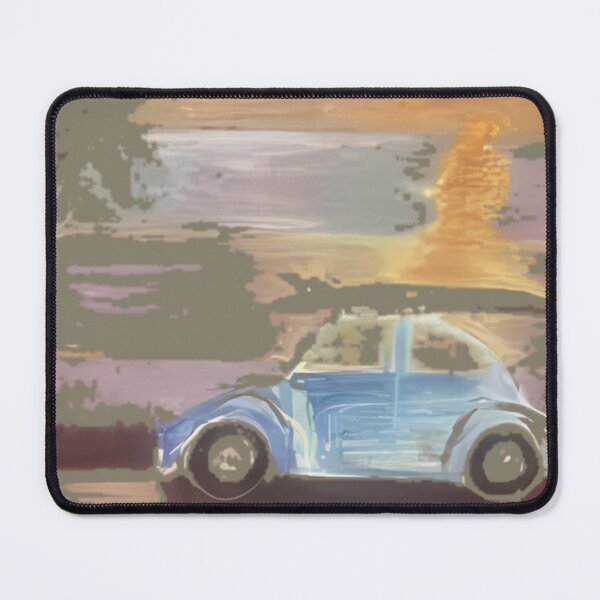 Item preview, Vintage Blue Car Sunset Drive Painting designed and sold by ImpressionLab.