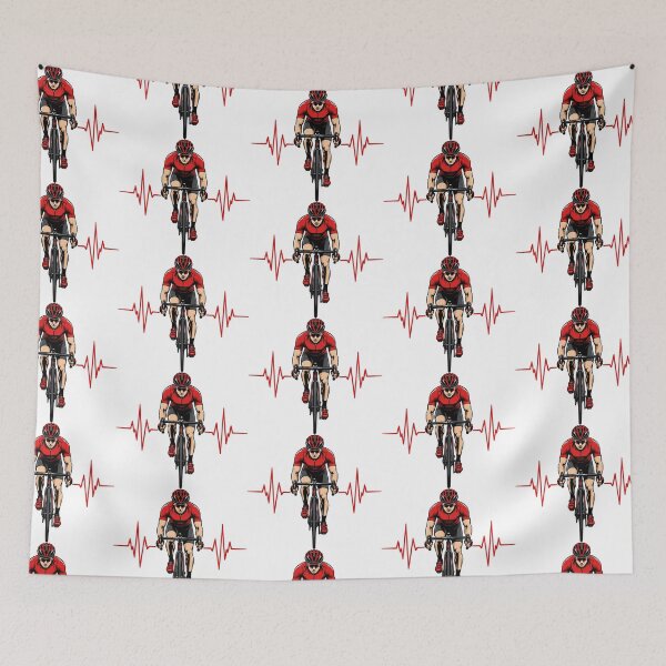 Item preview, Cycling Heartbeat Color | Road Cyclist ECG Pulse Red Bike Design designed and sold by StyxIND.