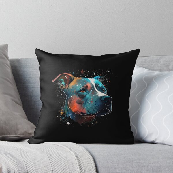 Item preview, Colorful Abstract Pitbull Dog Watercolor Art designed and sold by CamrynFournie.