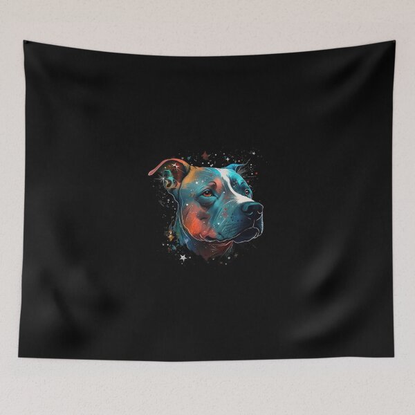 Item preview, Colorful Abstract Pitbull Dog Watercolor Art designed and sold by CamrynFournie.