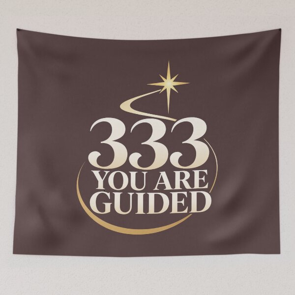 Item preview, 333 You Are Guided Angel Number Spiritual Quote designed and sold by CosmicQuietStudio.