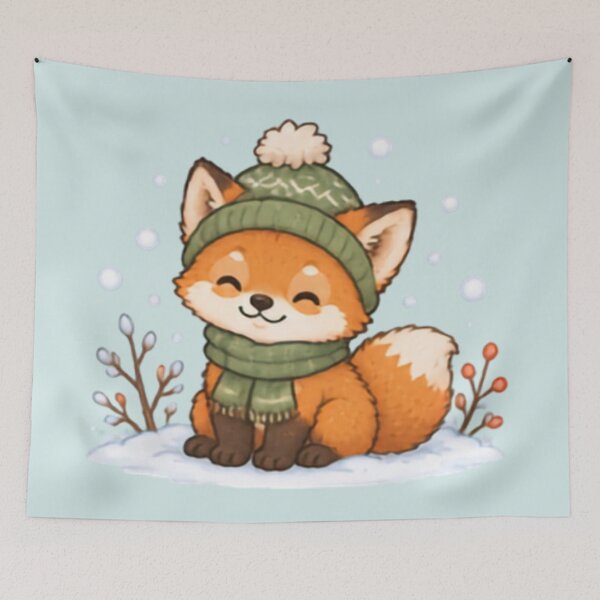 Item preview, Winter Wanderer Fox designed and sold by MellowMunchkins.