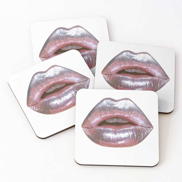 Item preview, Metallic Shimmer Lips Pop Art Aesthetic Design designed and sold by NicolasGlowArt.