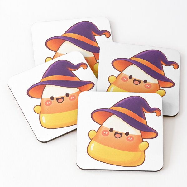 Item preview, Cheerful kawaii candy corn with witch's hat designed and sold by LongIslandDesgn.