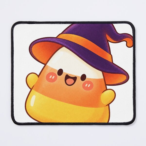 Item preview, Cheerful kawaii candy corn with witch's hat designed and sold by LongIslandDesgn.