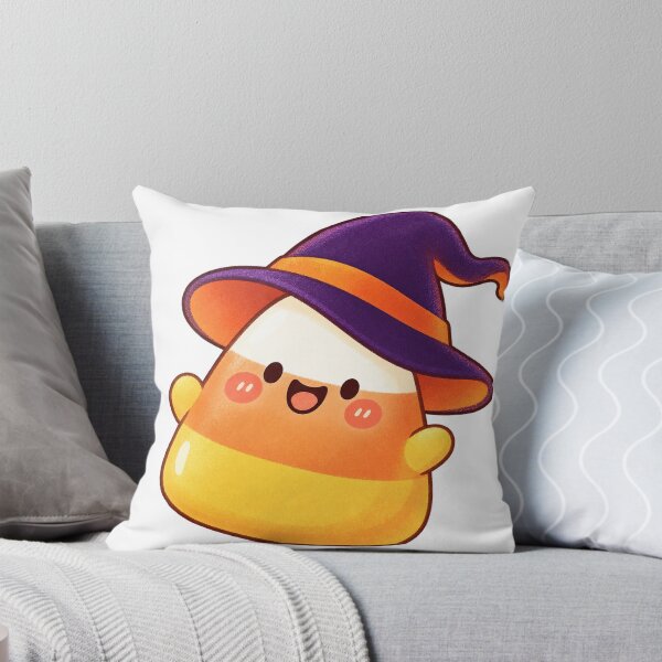 Item preview, Cheerful kawaii candy corn with witch's hat designed and sold by LongIslandDesgn.