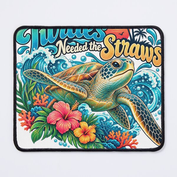 Item preview, Maybe the Turtles Need the Straws Funny Sea Turtle Ocean Conservation designed and sold by Wiamprint.