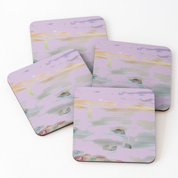 Item preview, Pastel Sunset Ocean Waves Serene Canvas designed and sold by ImpressionLab.