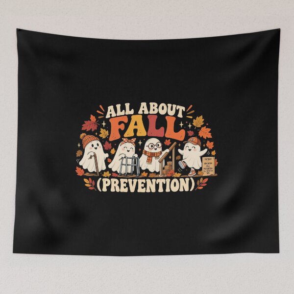 Item preview, All About Fall Prevention Ghosts Autumn Humor designed and sold by Dmo3HarkoArt.