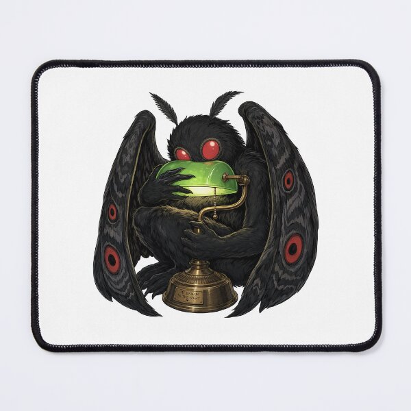 Item preview, Funny Mothman Hugging Lamp Spooky Cryptid Introvert designed and sold by CoolCrazyChaos.