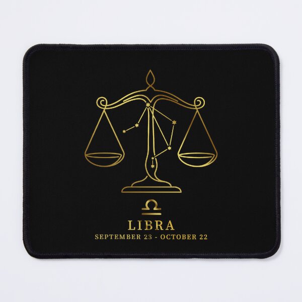 Item preview, Libra Constellation Scales Line Art - Vintage "Gold" Zodiac Star Sign designed and sold by Vikreta.
