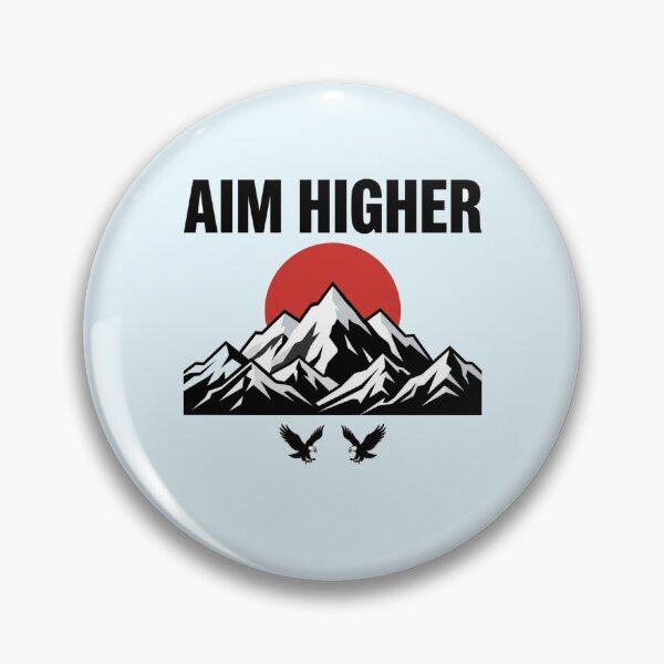 Item preview, Aim Higher Mountain Sun Typography Quote Art designed and sold by Fine-Arts-Lab.
