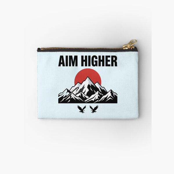 Item preview, Aim Higher Mountain Sun Typography Quote Art designed and sold by Fine-Arts-Lab.