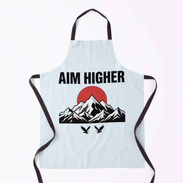 Item preview, Aim Higher Mountain Sun Typography Quote Art designed and sold by Fine-Arts-Lab.