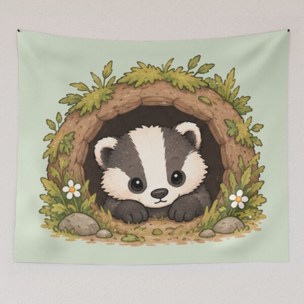 Item preview, Peekaboo Badger Cub designed and sold by MellowMunchkins.