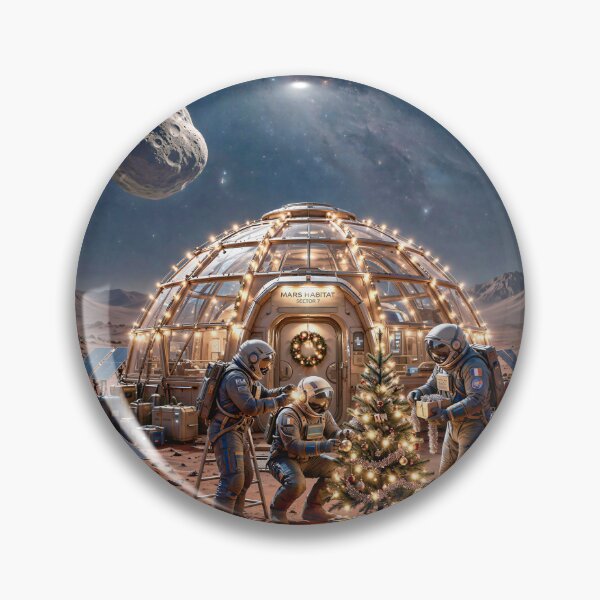 Item preview, Three astronauts celebrate Christmas on Mars designed and sold by Marcu Ioachim.