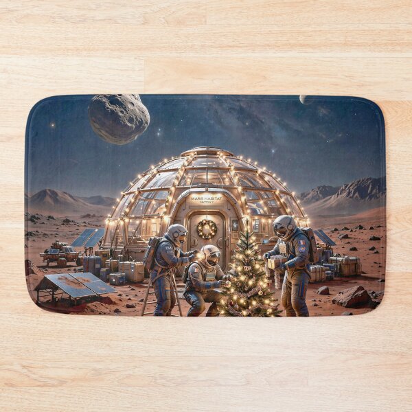 Item preview, Three astronauts celebrate Christmas on Mars designed and sold by Marcu Ioachim.
