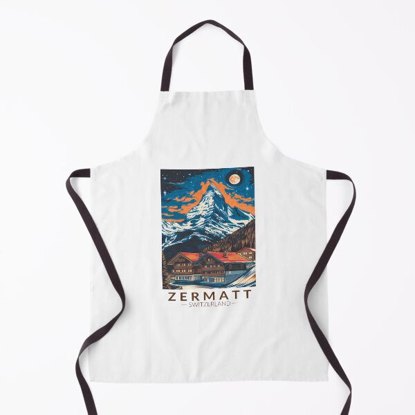 Item preview, Zermatt Switzerland Painterly Travel Art Vintage designed and sold by sailtonfg.