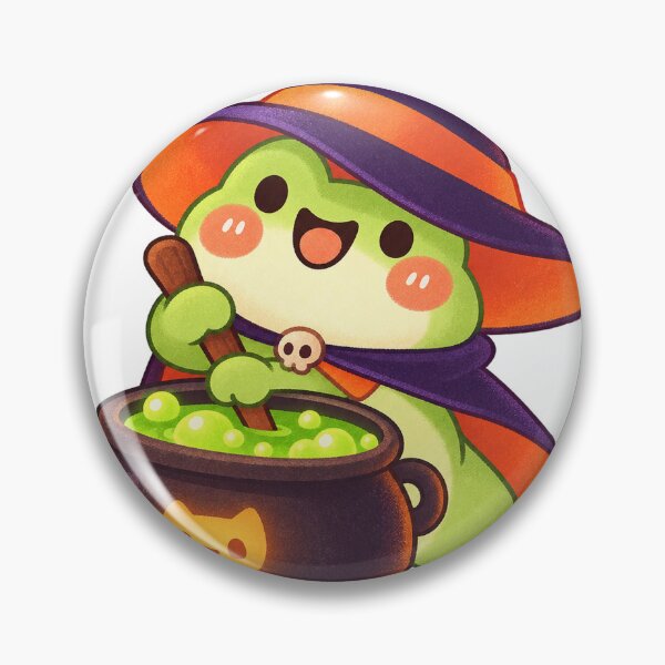 Item preview, Little Wizard Frog at the Witch's Cauldron designed and sold by LongIslandDesgn.