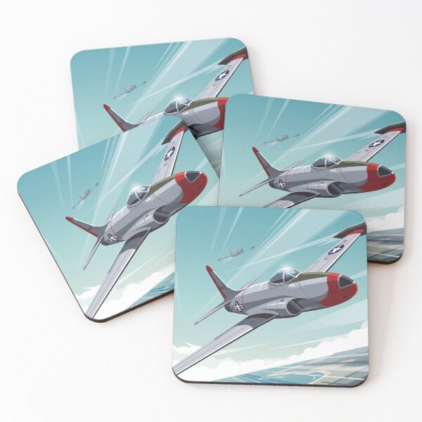 Item preview, P-80 Shooting Star Banking Illustration designed and sold by Airpower Art.