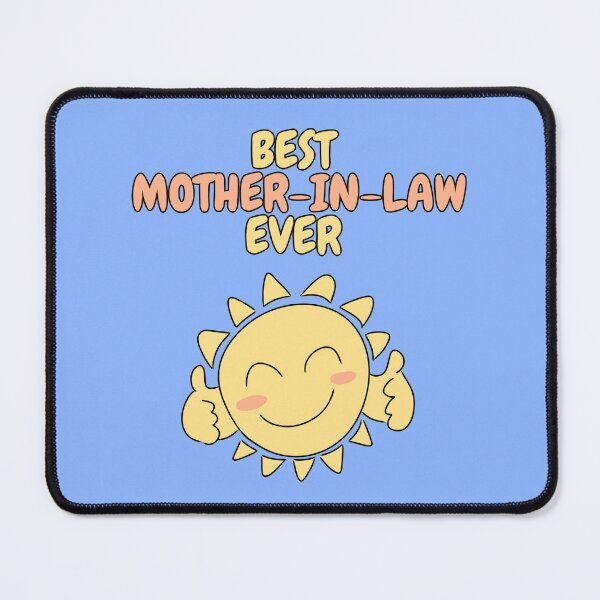 Item preview, BEST MOTHER-IN-LAW EVER Cute Sun Pastel Blue designed and sold by HugSomeNettles.