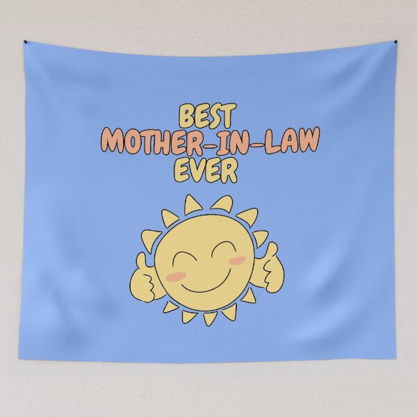 Item preview, BEST MOTHER-IN-LAW EVER Cute Sun Pastel Blue designed and sold by HugSomeNettles.